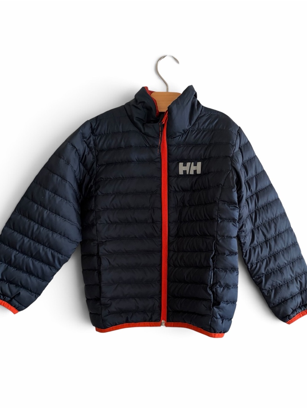 Helly Hansen Kids Navy Puffer Jacket with Red Trim